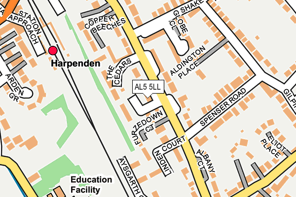 AL5 5LL map - OS OpenMap – Local (Ordnance Survey)