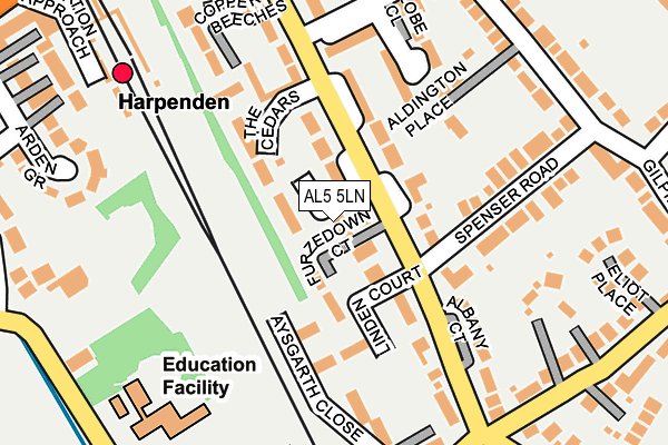 AL5 5LN map - OS OpenMap – Local (Ordnance Survey)