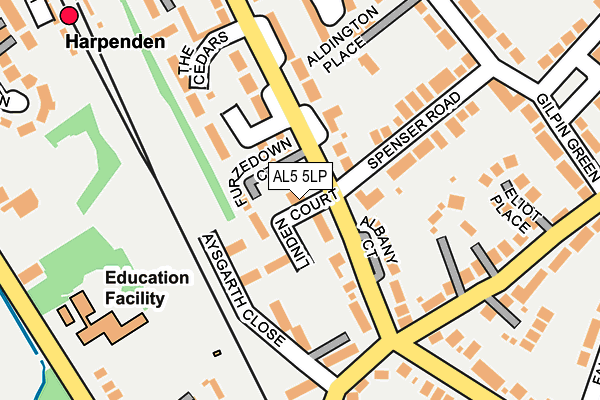 AL5 5LP map - OS OpenMap – Local (Ordnance Survey)