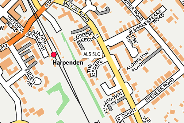 AL5 5LQ map - OS OpenMap – Local (Ordnance Survey)