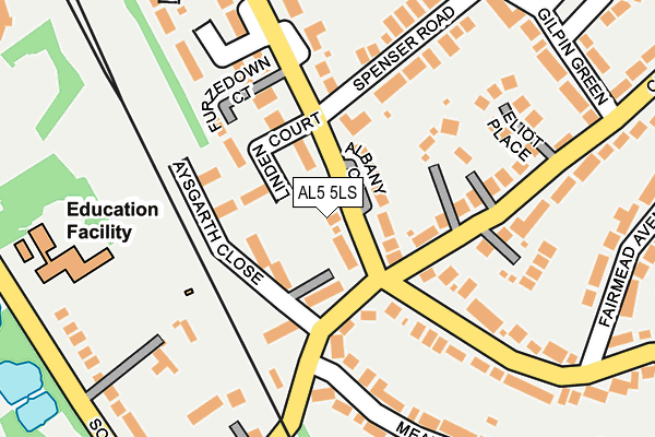 AL5 5LS map - OS OpenMap – Local (Ordnance Survey)
