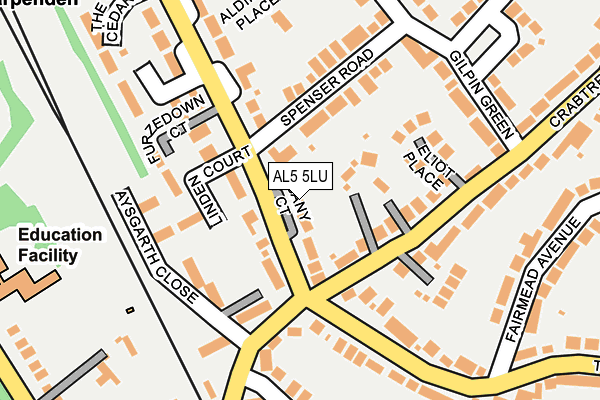 AL5 5LU map - OS OpenMap – Local (Ordnance Survey)