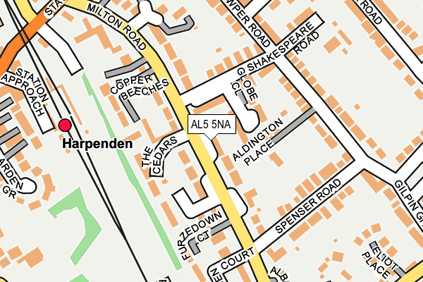 AL5 5NA map - OS OpenMap – Local (Ordnance Survey)