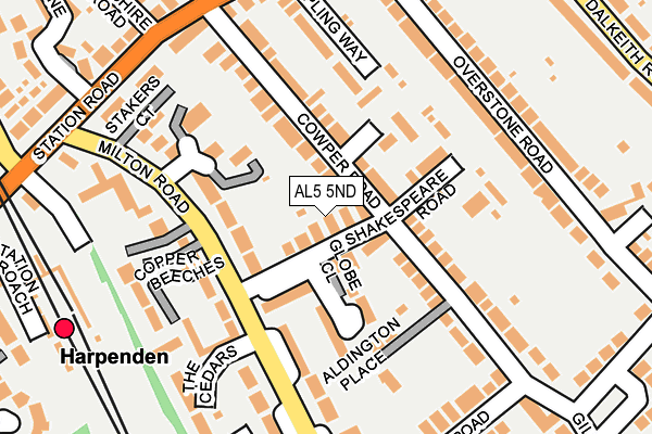AL5 5ND map - OS OpenMap – Local (Ordnance Survey)
