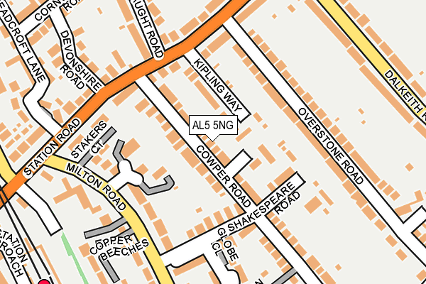 AL5 5NG map - OS OpenMap – Local (Ordnance Survey)