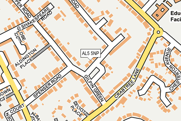 AL5 5NP map - OS OpenMap – Local (Ordnance Survey)