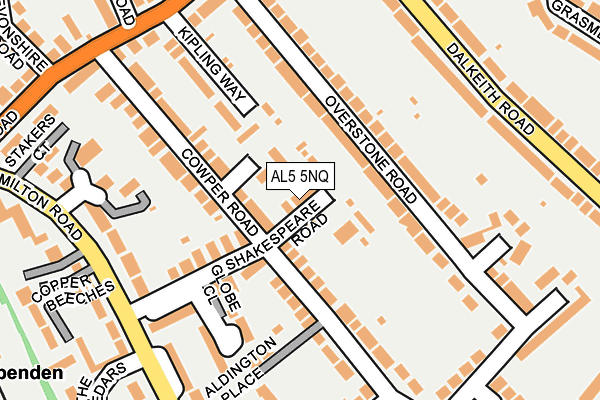 AL5 5NQ map - OS OpenMap – Local (Ordnance Survey)