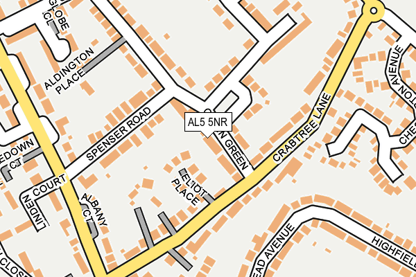 AL5 5NR map - OS OpenMap – Local (Ordnance Survey)