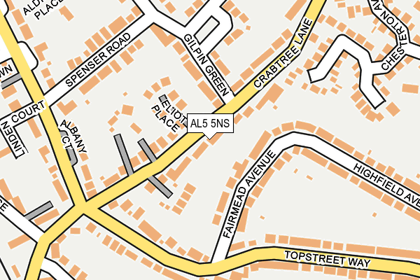 AL5 5NS map - OS OpenMap – Local (Ordnance Survey)