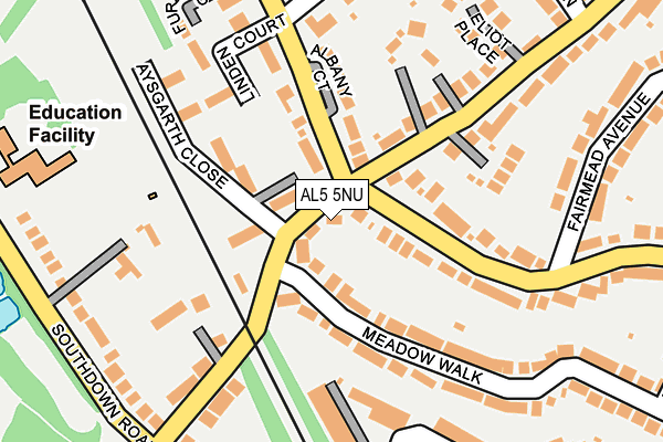 AL5 5NU map - OS OpenMap – Local (Ordnance Survey)