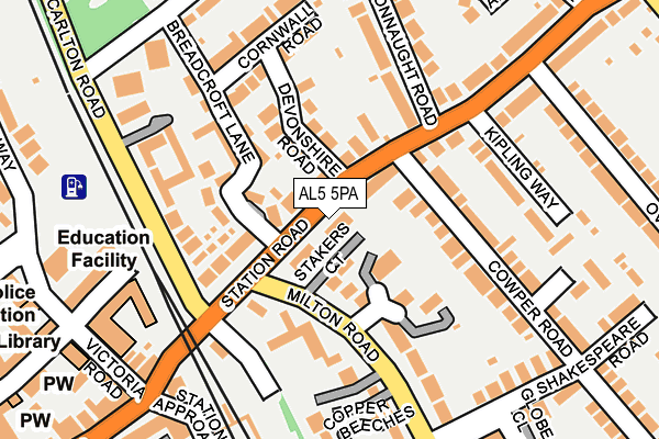 AL5 5PA map - OS OpenMap – Local (Ordnance Survey)