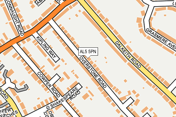 AL5 5PN map - OS OpenMap – Local (Ordnance Survey)