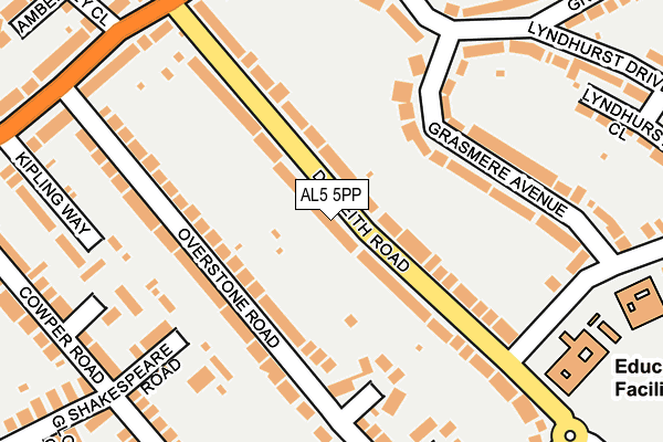 AL5 5PP map - OS OpenMap – Local (Ordnance Survey)