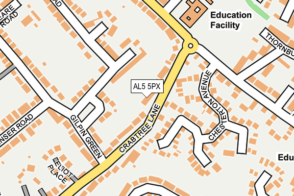 AL5 5PX map - OS OpenMap – Local (Ordnance Survey)