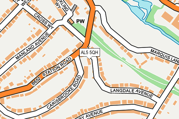 AL5 5QH map - OS OpenMap – Local (Ordnance Survey)