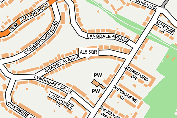 AL5 5QR map - OS OpenMap – Local (Ordnance Survey)