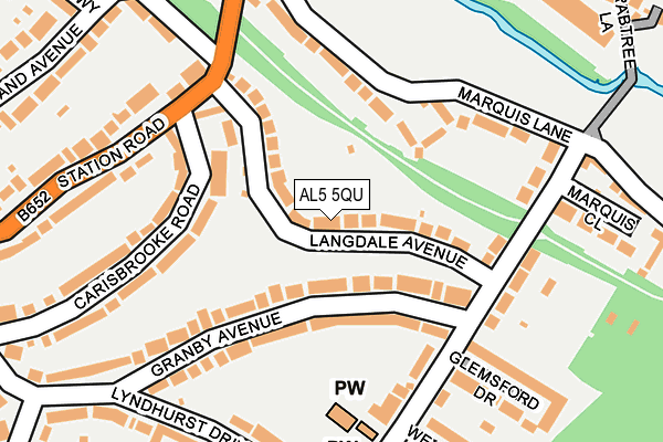 AL5 5QU map - OS OpenMap – Local (Ordnance Survey)