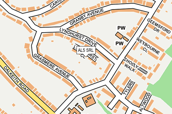 AL5 5RL map - OS OpenMap – Local (Ordnance Survey)