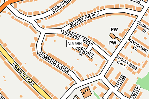 AL5 5RN map - OS OpenMap – Local (Ordnance Survey)