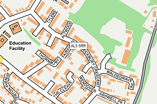 AL5 5RR map - OS OpenMap – Local (Ordnance Survey)