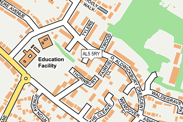 AL5 5RY map - OS OpenMap – Local (Ordnance Survey)