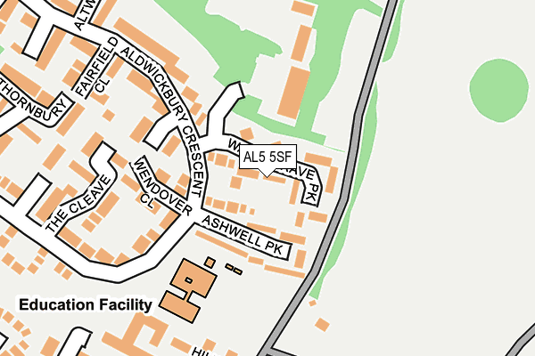 AL5 5SF map - OS OpenMap – Local (Ordnance Survey)