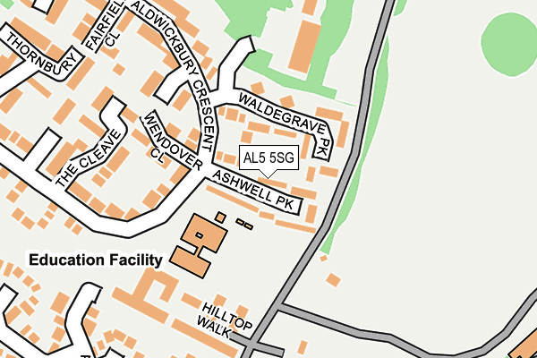 AL5 5SG map - OS OpenMap – Local (Ordnance Survey)