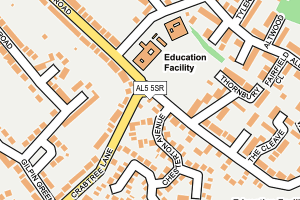 AL5 5SR map - OS OpenMap – Local (Ordnance Survey)