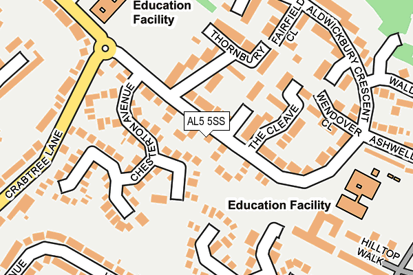 AL5 5SS map - OS OpenMap – Local (Ordnance Survey)