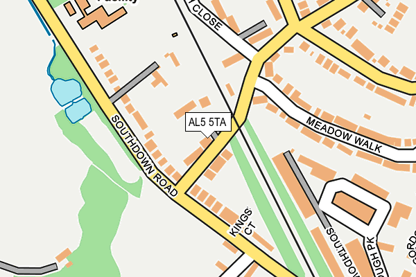 AL5 5TA map - OS OpenMap – Local (Ordnance Survey)