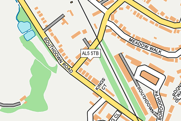 AL5 5TB map - OS OpenMap – Local (Ordnance Survey)