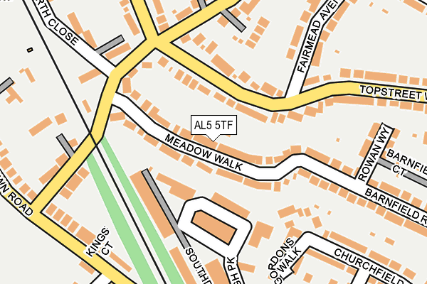 AL5 5TF map - OS OpenMap – Local (Ordnance Survey)