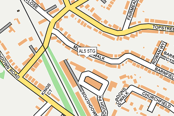 AL5 5TG map - OS OpenMap – Local (Ordnance Survey)