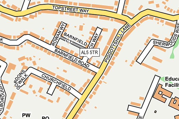 AL5 5TR map - OS OpenMap – Local (Ordnance Survey)