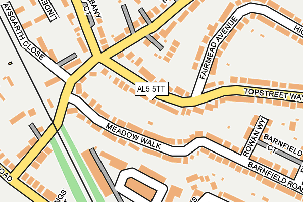 AL5 5TT map - OS OpenMap – Local (Ordnance Survey)