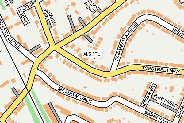 AL5 5TU map - OS OpenMap – Local (Ordnance Survey)