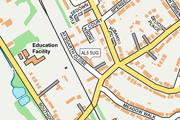 AL5 5UG map - OS OpenMap – Local (Ordnance Survey)