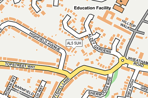 AL5 5UH map - OS OpenMap – Local (Ordnance Survey)