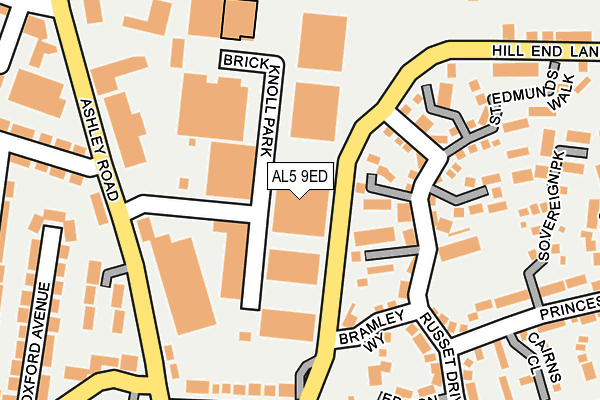 AL5 9ED map - OS OpenMap – Local (Ordnance Survey)