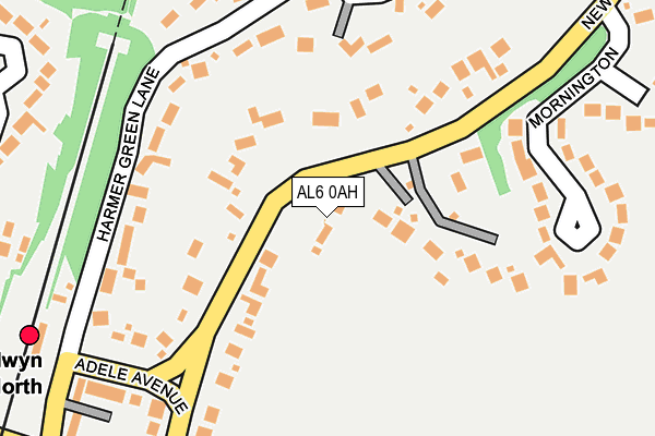 AL6 0AH map - OS OpenMap – Local (Ordnance Survey)
