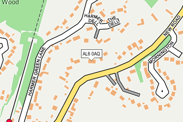 AL6 0AQ map - OS OpenMap – Local (Ordnance Survey)