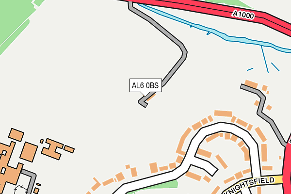 AL6 0BS map - OS OpenMap – Local (Ordnance Survey)