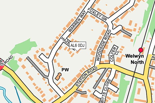 AL6 0DJ map - OS OpenMap – Local (Ordnance Survey)