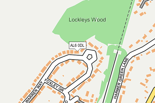 AL6 0DL map - OS OpenMap – Local (Ordnance Survey)