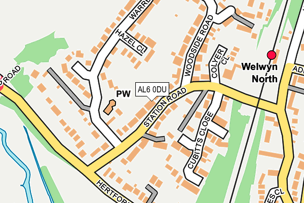 AL6 0DU map - OS OpenMap – Local (Ordnance Survey)