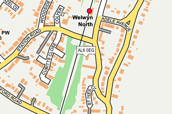 AL6 0EG map - OS OpenMap – Local (Ordnance Survey)