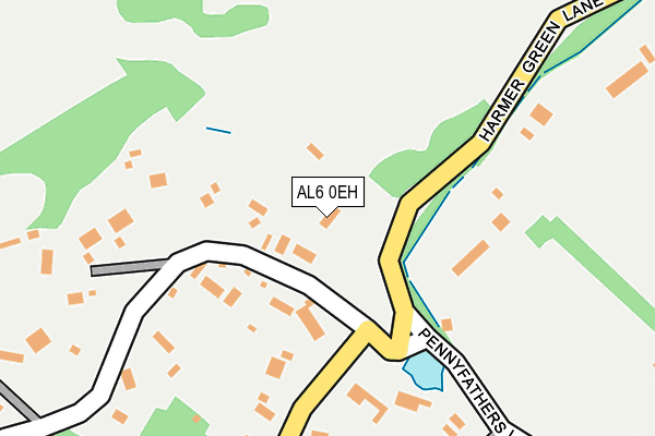 AL6 0EH map - OS OpenMap – Local (Ordnance Survey)