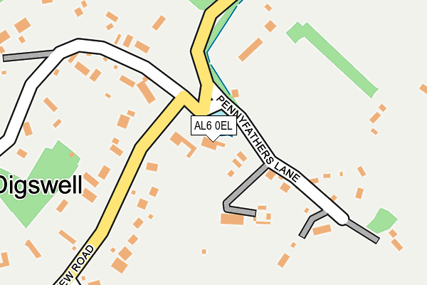 AL6 0EL map - OS OpenMap – Local (Ordnance Survey)