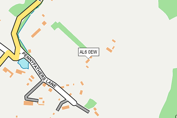 AL6 0EW map - OS OpenMap – Local (Ordnance Survey)