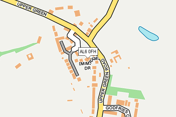 AL6 0FH map - OS OpenMap – Local (Ordnance Survey)